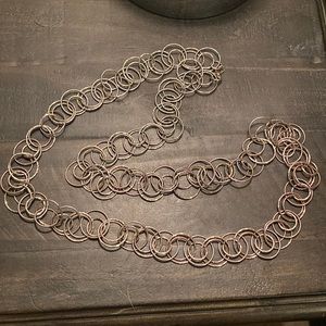 Gold link chains necklace